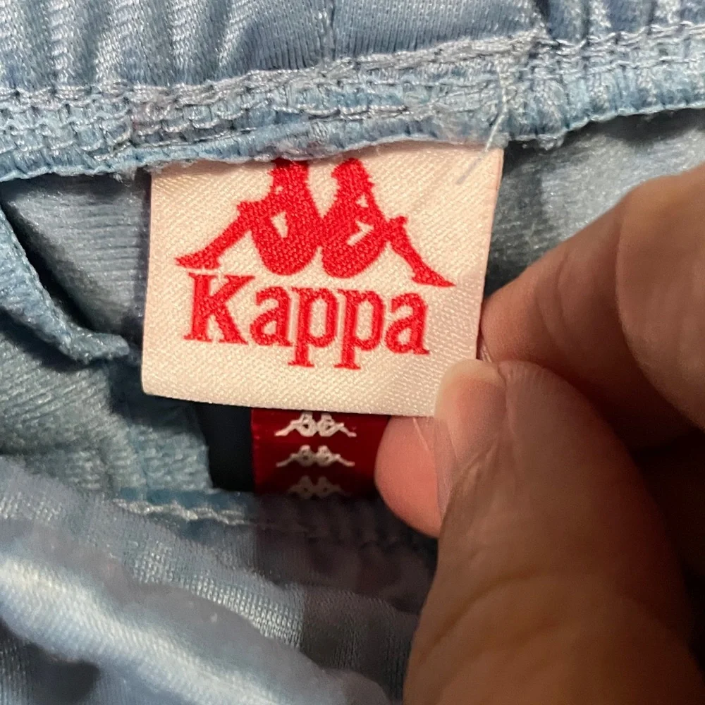 Kappa Light Blue Pants joggers track pants with Pink Accents - Picture 2 of 4